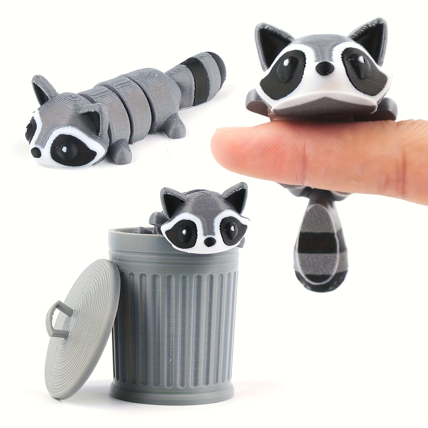 Movable Trash Can Decoration, Indoor And Outdoor Raccoon Statue For Home And Office Use Movable Trash Can Decoration, Indoor And Outdoor Raccoon Statue For Home And Office Use