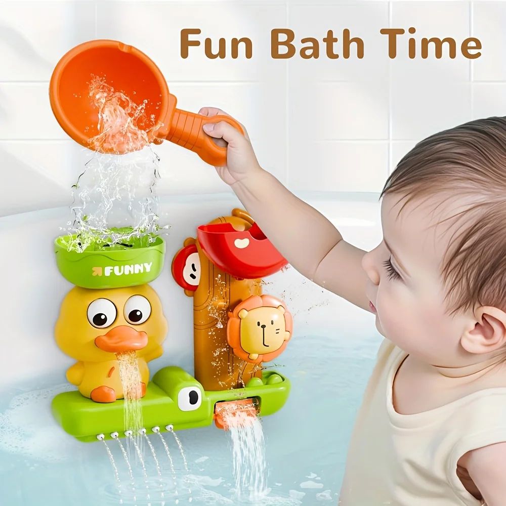 Duckling Suction Water Wheel Bath Toy For Babies & Toddlers Duckling Suction Water Wheel Bath Toy For Babies & Toddlers