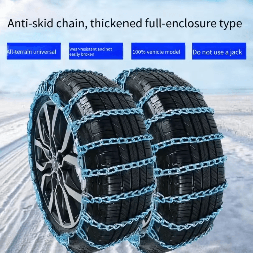 Thickened Anti Slip Tire Chains All Round Rubber Grip Chains For Pickup Sedan SUV And Minivan 1852tireset