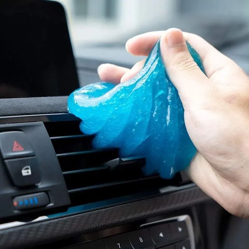 Multi Surface Cleaning Gel Dust Remover Reusable Car Cleaning Slime & Keyboard Cleaner 200g Red