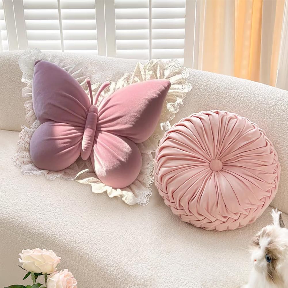 Bow Princess Pillow Sofa Cushion Living Room Bedroom Office Car Garden Decor purple