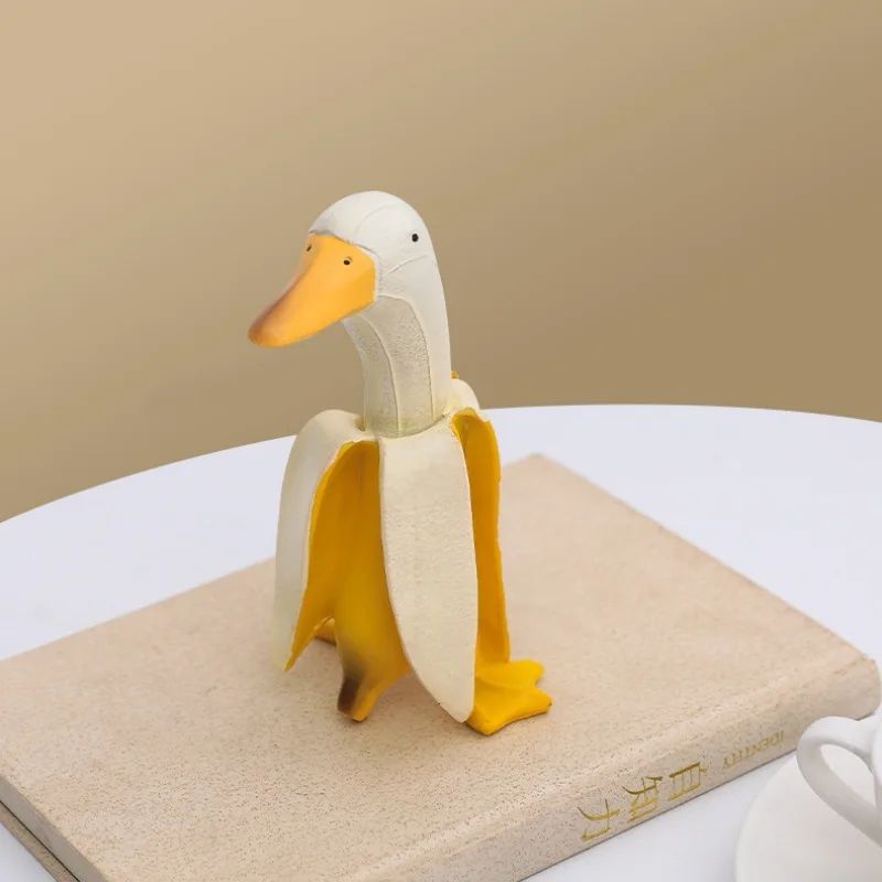 Peeled Banana Duck Figurine Funny Peeled Banana Duck Desk & Shelf Decor Peeled Banana Duck Figurine Funny Peeled Banana Duck Desk & Shelf Decor
