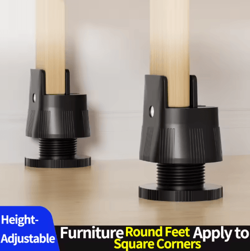 Adjustable Splint Type Furniture Protection Pads Moisture Proof Shock Absorbing Leg Covers round Apricot 4pcs