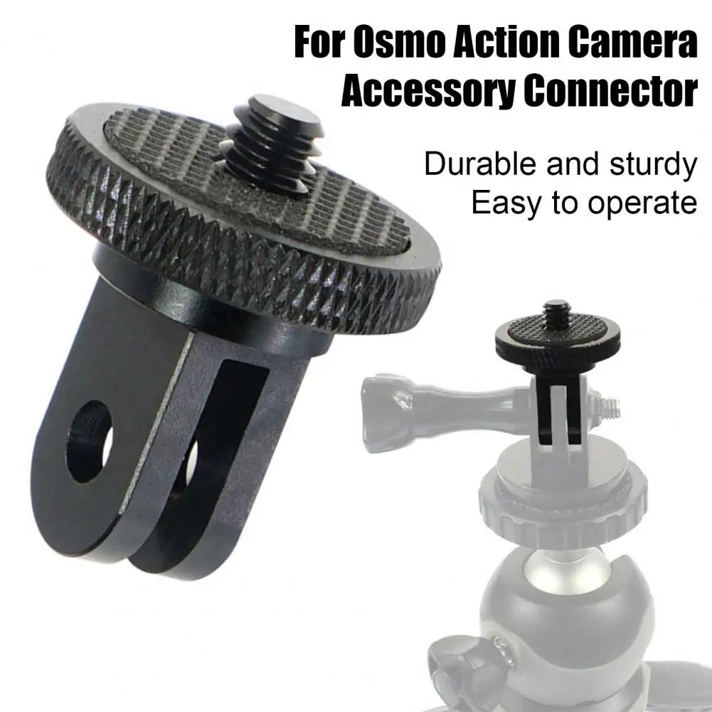 CNC Aluminum Action Camera Tripod Mount Adapter For Insta360 & GoPro, 1 4 Inches Screw Mini Tripod Connector, Stable CNC Aluminum Action Camera Tripod Mount Adapter For Insta360 & GoPro, 1 4 Inches Screw Mini Tripod Connector, Stable