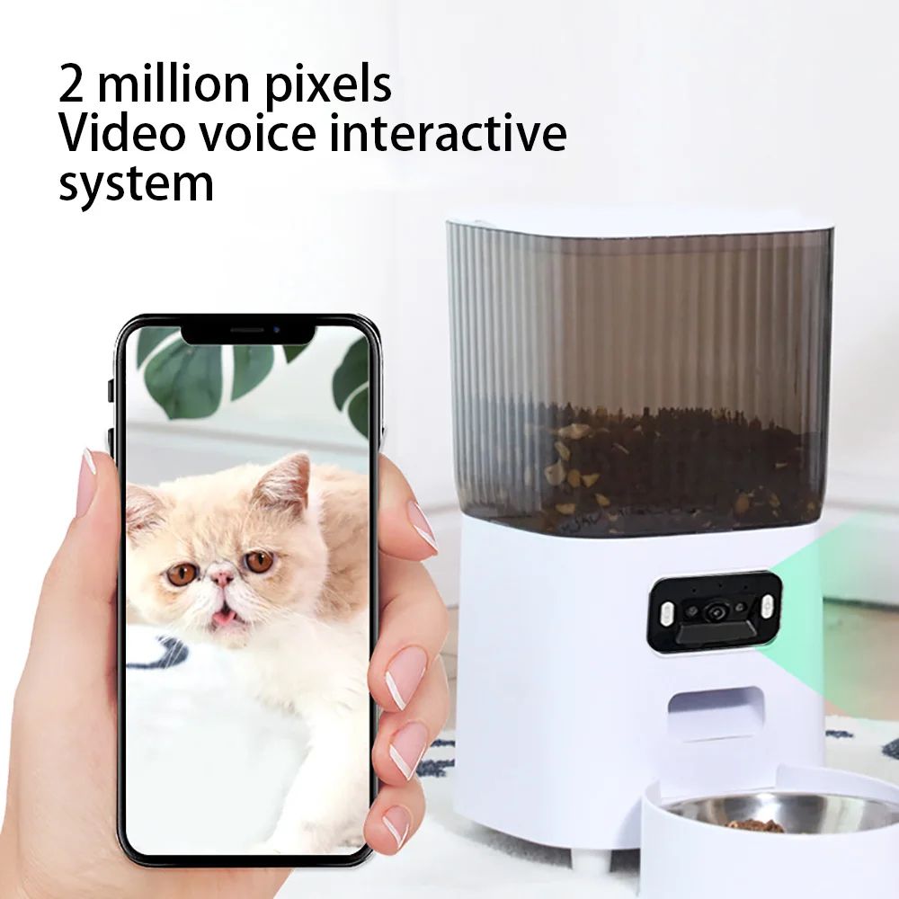 Smart Automatic Pet Feeder With Camera double Bowl Wifi
