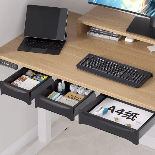 Hidden Under Desk Storage Drawer No Drill Stationery Organizer For Home And Office s Black