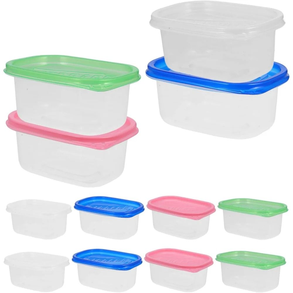 Vibrant Stackable Meal Prep Containers With Multi Color Snap Tight Lids green