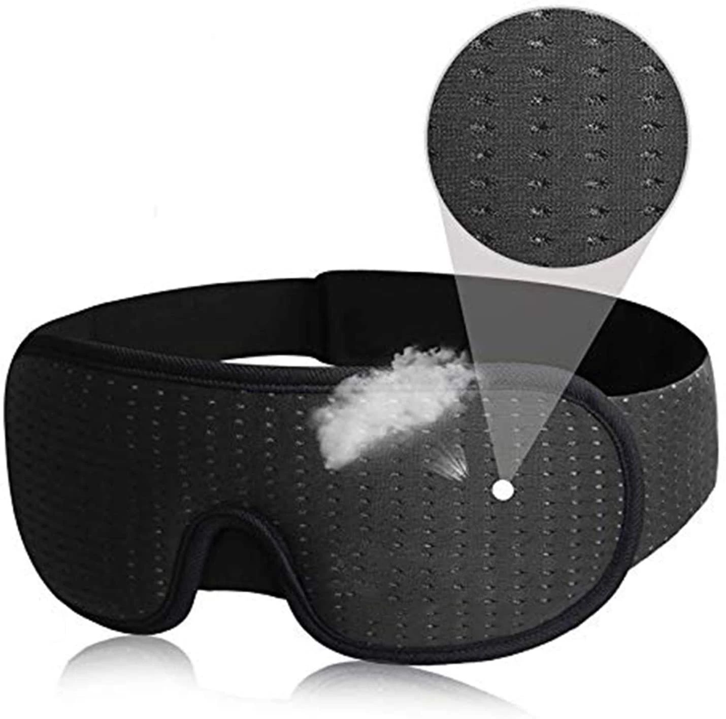 3D Sleep Eye Mask For Total Blackout Soft Padded Light Blocking Sleep Mask For Deeper Rest gray