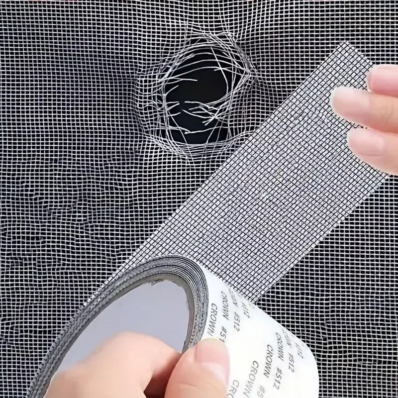 Window Screen Repair Tape Self Adhesive Mesh Patch For Mosquito Protection gray