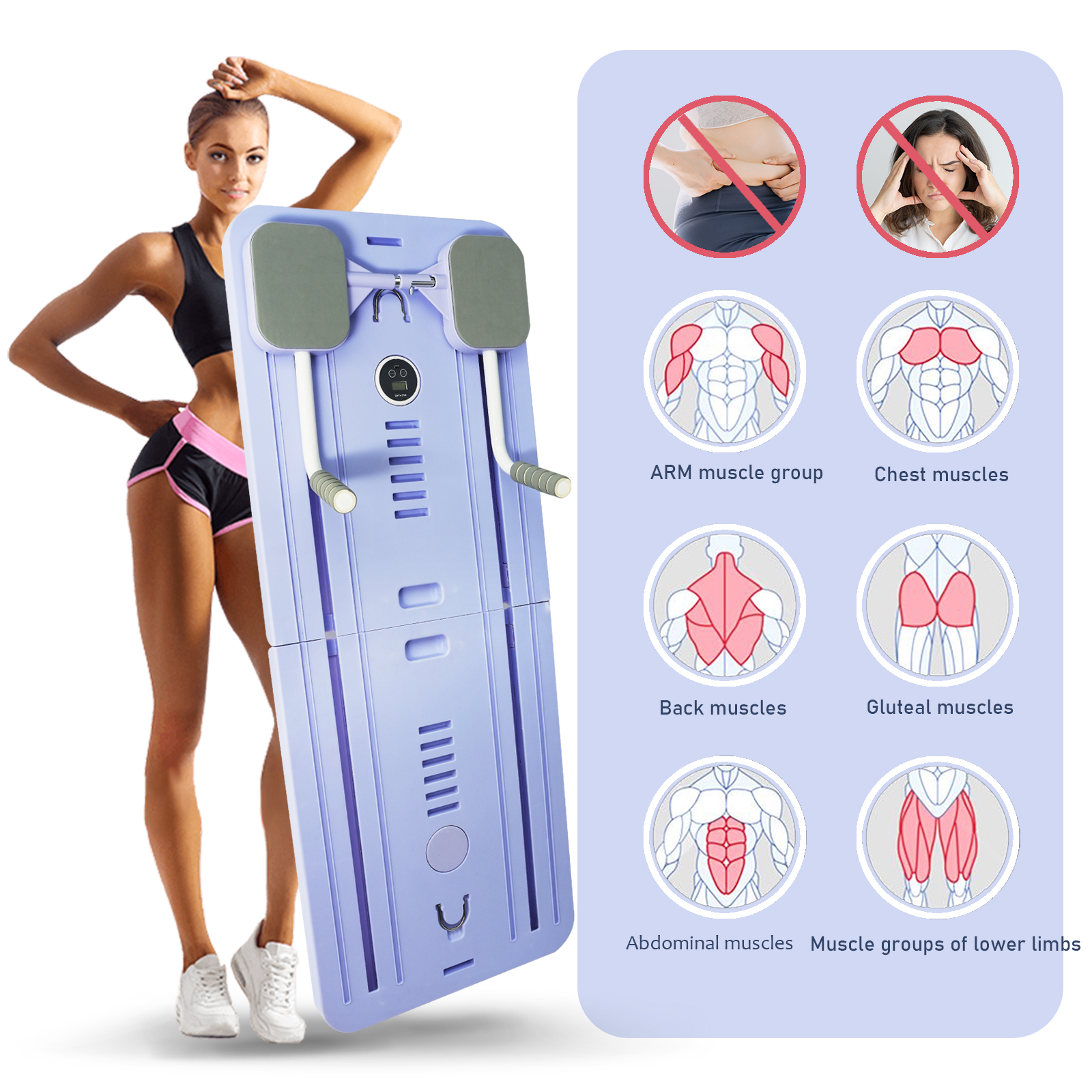 Home And Office Fitness Equipment Multi Functional Abdominal Exercise Board With Auto Rebound Resistance Bands Home And Office Fitness Equipment Multi Functional Abdominal Exercise Board With Auto Rebound Resistance Bands