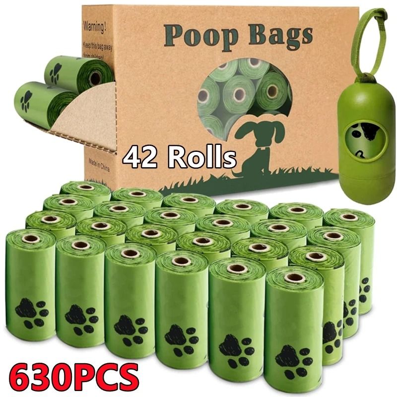 New Pet Biodegradable Trash Bag Bulk Scented Degradable Dog Poop Bags style A 6 Rolls