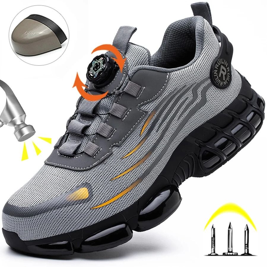 Indestructible Steel Toe Protective Safety Shoes 266 grey 12