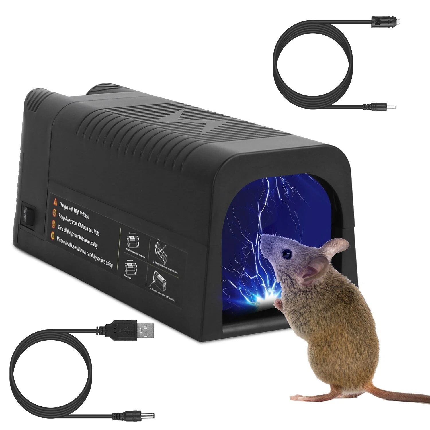 Rodent Zapper Electric Rat Trap, Shock Mice Trap, Rechargeable, Reusable, Home Pest Control Solution Rodent Zapper Electric Rat Trap, Shock Mice Trap, Rechargeable, Reusable, Home Pest Control Solution