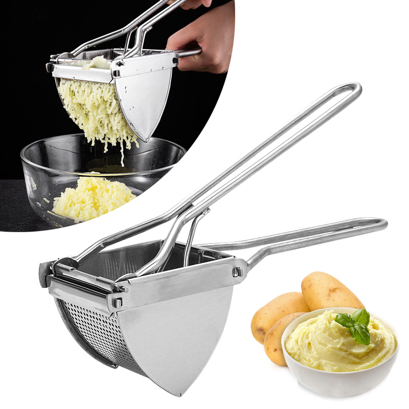 Stainless Steel Potato Ricer Masher, Heavy Duty Fruit Vegetable Juicer For Baby Food Preparation Stainless Steel Potato Ricer Masher, Heavy Duty Fruit Vegetable Juicer For Baby Food Preparation