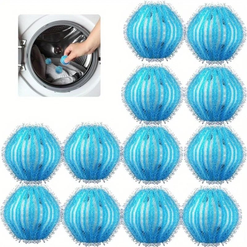 Reusable Roller Washing Machine Hair Remover And Anti Tangle Laundry Balls 12 Pcs Random Color
