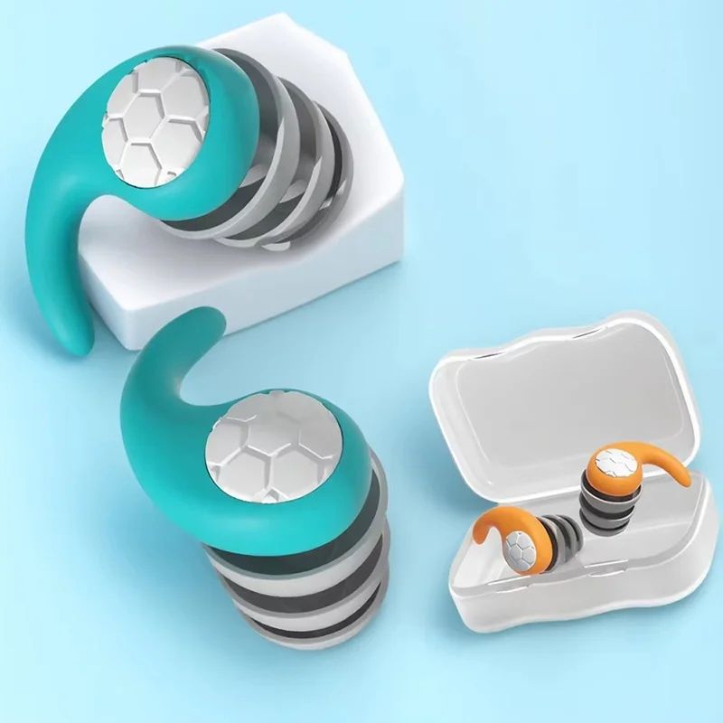 SoftSeal Silicone Ear Plugs For Sleeping & Swimming Reusable Waterproof Comfort Fit (1 Pair) gray