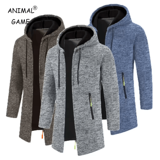 Mens Oversized Hooded Zip Up Sweatshirt Long Sleeve Solid Color Streetwear Hoodie Jacket For Autumn black xxl