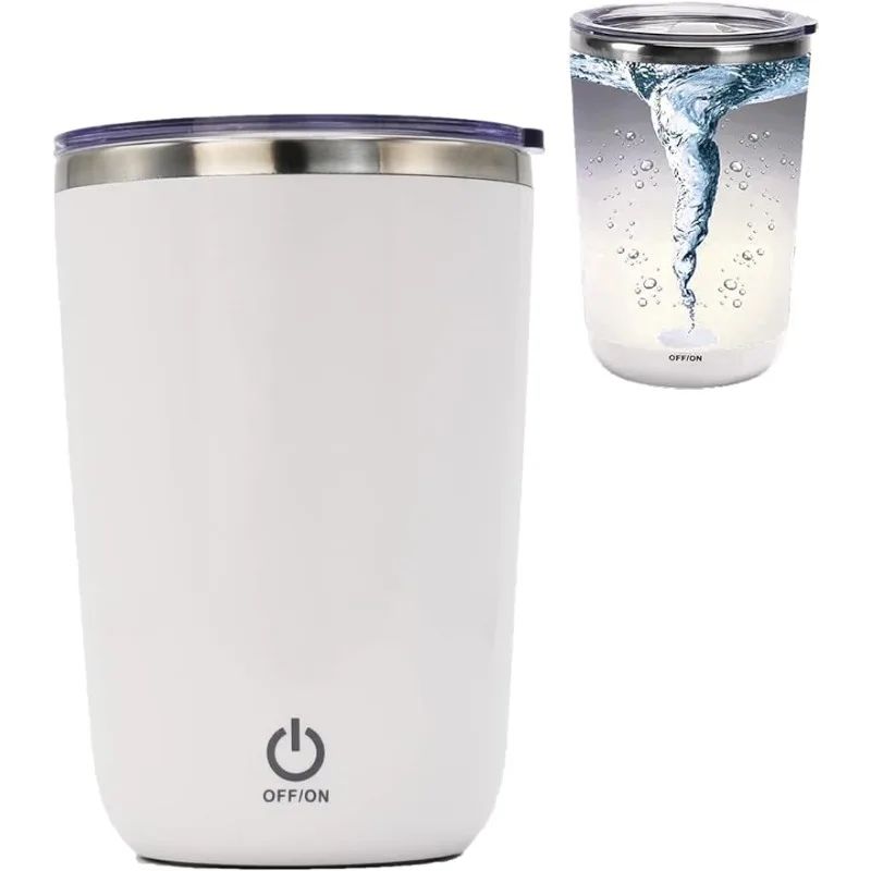 Rechargeable Self Stirring Mug Magnetic Auto Mixing Stainless Steel Travel Cup For Coffee, Tea & Protein Shakes green