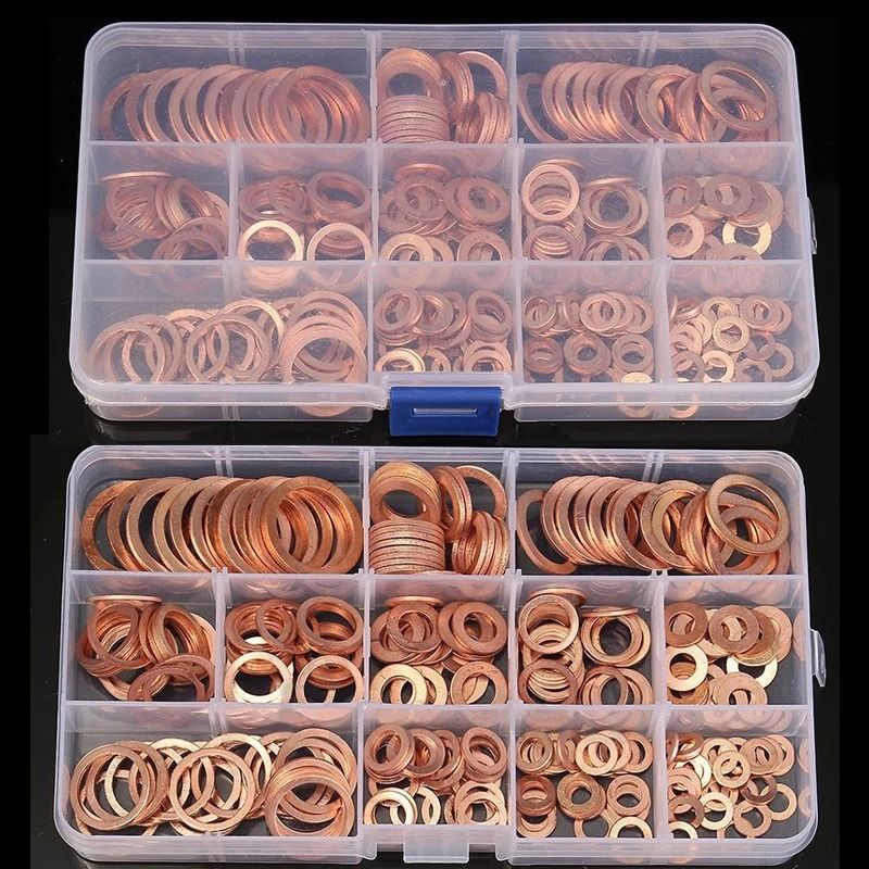 Copper Sealing Washer Set Oil Drain Plug Gasket Copper Crush Washers 100 Pcs | M4 m14