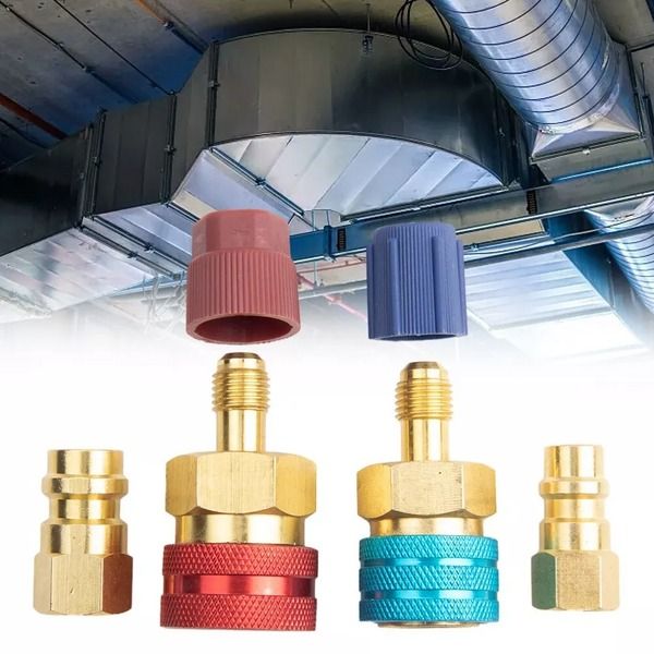 Quick Coupler Adapter, Car A C High Low Side Conversion Kit For Easy Installation Quick Coupler Adapter, Car A C High Low Side Conversion Kit For Easy Installation