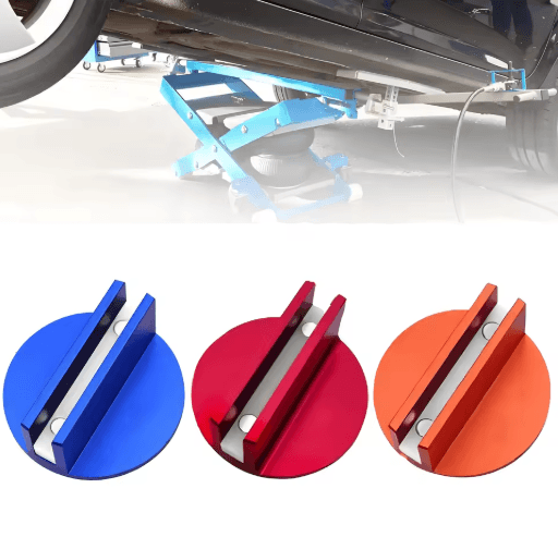 Magnetic Pinch Weld Jack Pad Universal Jack Adapter And Frame Rail Protector For Cars red