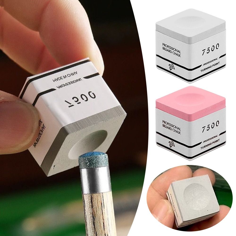 Non slip Snooker Billiard Chalk Pink Grey Fine Powder Pool Chalk Accessories For Professional Play grey
