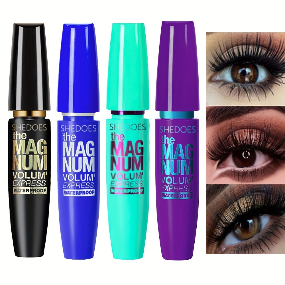Waterproof 4D Black Mascara Thickening Lengthening Curling Liquid Fiber Mascara yellow