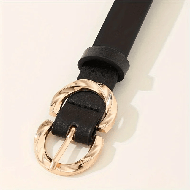 Womens Classic PU Leather Belt With Metal Buckle Fashion Jeans Belt 41.34 Inches khaki