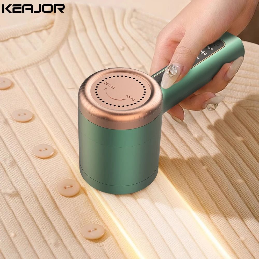 USB Rechargeable Electric Lint Remover Portable Fabric Shaver For Clothes white 2 Blades