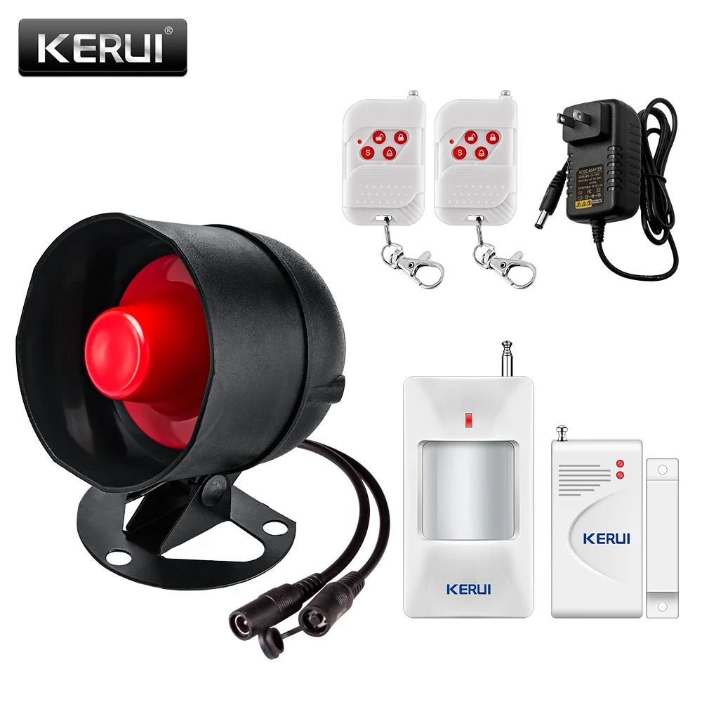 KERUI Wireless Burglar Alarm Standalone Security Siren With PIR Motion Sensor For Garage And Home 04 au Plug