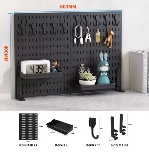 Pegboard Desktop Storage Kit Vertical And Clip Type Display Panels For Home Office cell Phone Stand