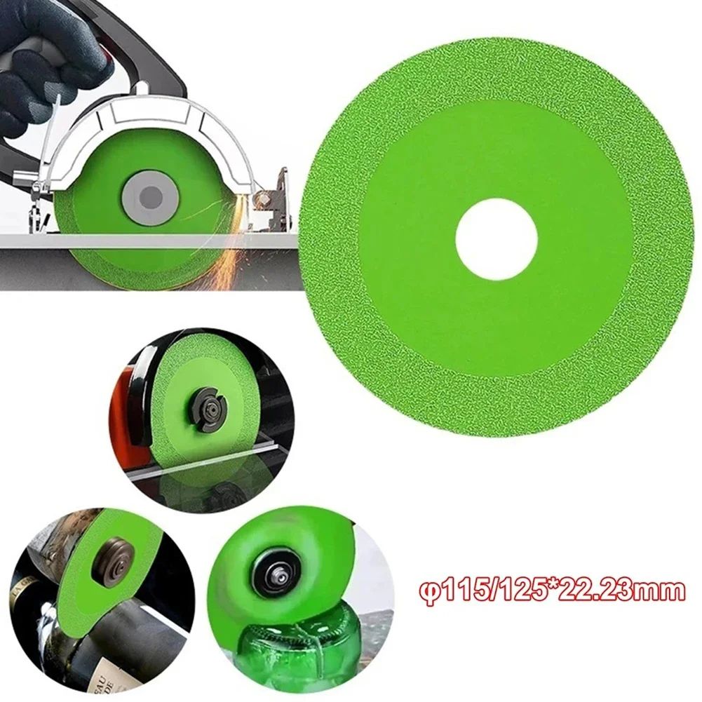 4.5 5 Inches Diamond Cutting Disc For Glass & Tile Marble Ceramic Jade Crystal Grinding Blade, Smooth Fast Clean Cuts 4.5 Inches