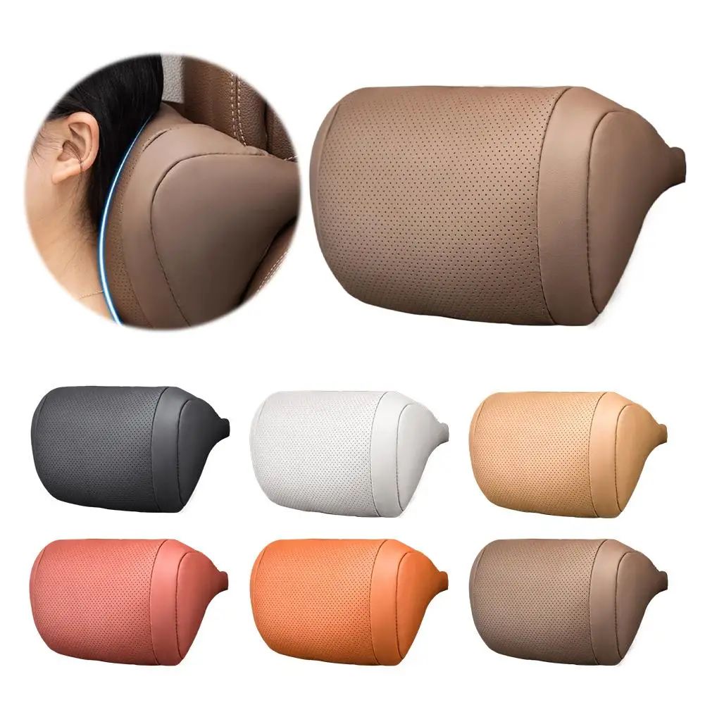 Ergonomic Memory Foam Car Headrest Pillow For Neck Support Breathable, Easy Install, Multi Color a