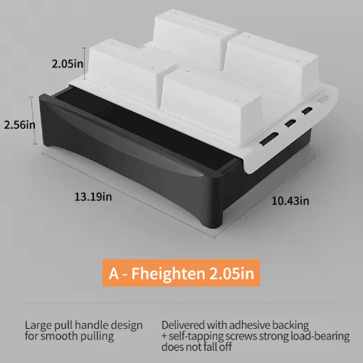 Small Under Desk Storage Cabinet Mobile Pedestal With Hidden Drawer And Cable Management s Black 5cm Lump