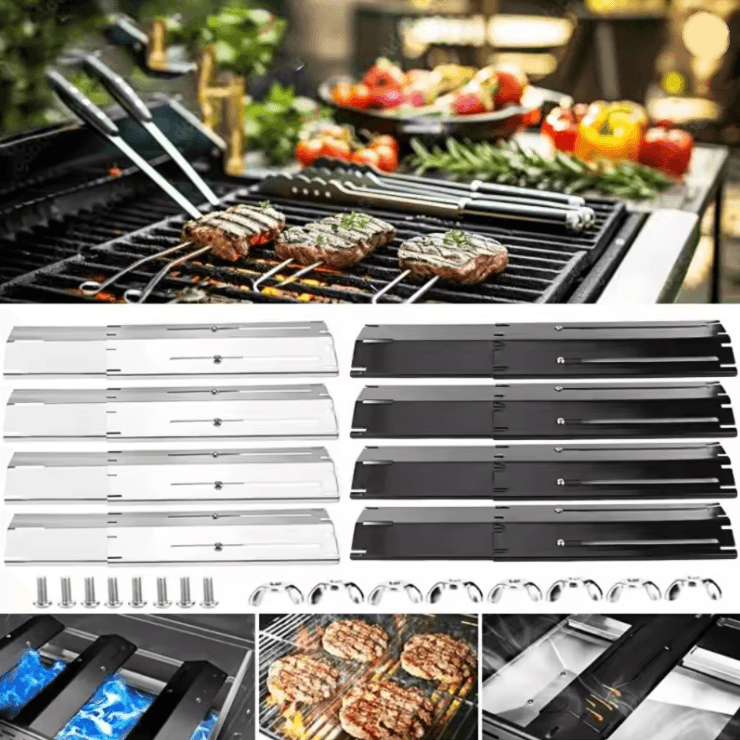 Adjustable Grill Heat Plate Shield Replacement Porcelain Steel Flavorizer Bars e