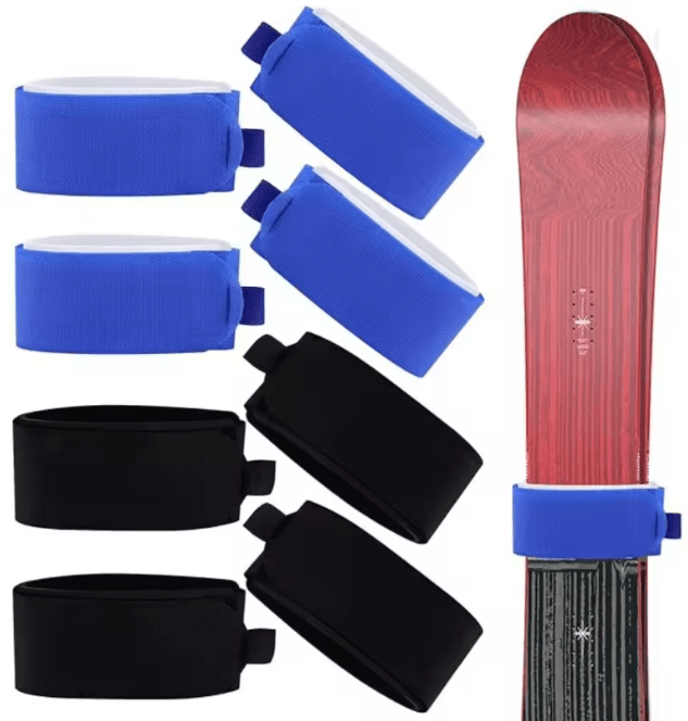 Adjustable Snowboard Straps With Protective Pads For Easy Carry And Storage a