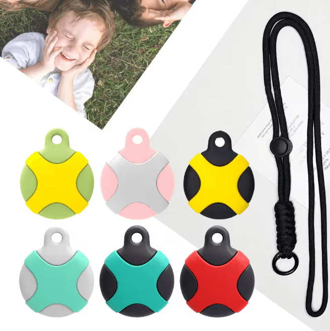 Cute Cartoon AirTag Holder Necklace For Kids Soft Silicone Protective Case 6