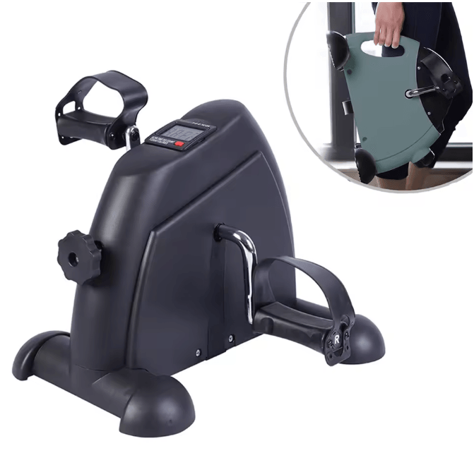 Motorized Mini Under Desk Pedal Exerciser Bike With LCD Display For Leg, Arm, And Knee Workout green