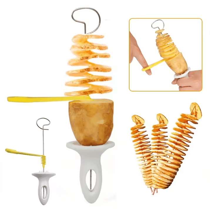 Whirlwind Potato Spiral Cutter Vegetable Tower Making Machine 4 In 1