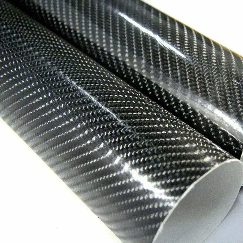 7D Carbon Fiber Vinyl Wrap Glossy Car Styling Film Roll black | 7d 30x152 Cm
