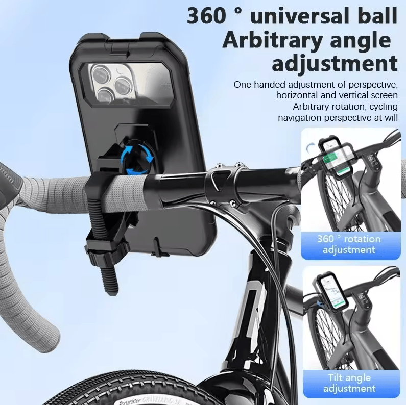Waterproof Motorcycle & Bicycle Phone Holder 360 Rotating Adjustable GPS Mount Waterproof Motorcycle & Bicycle Phone Holder 360 Rotating Adjustable GPS Mount
