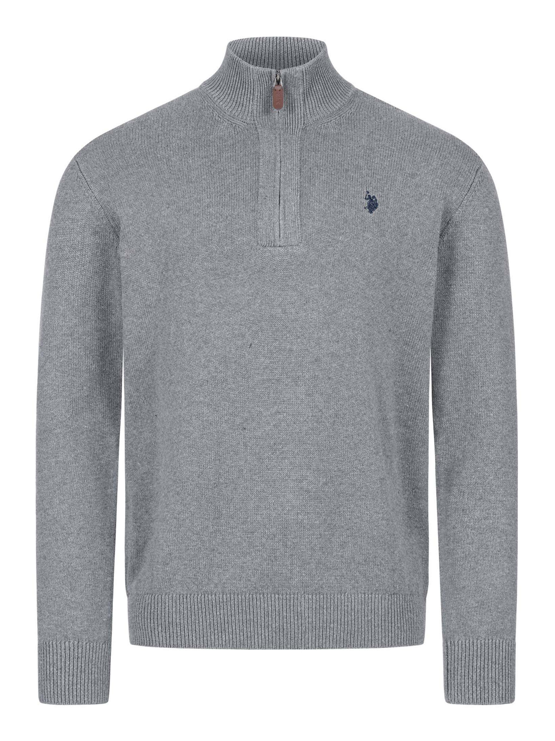 U.S. POLO ASSN. Herren Troyer Pullover USLogaan aus 100 % Baumwolle Image