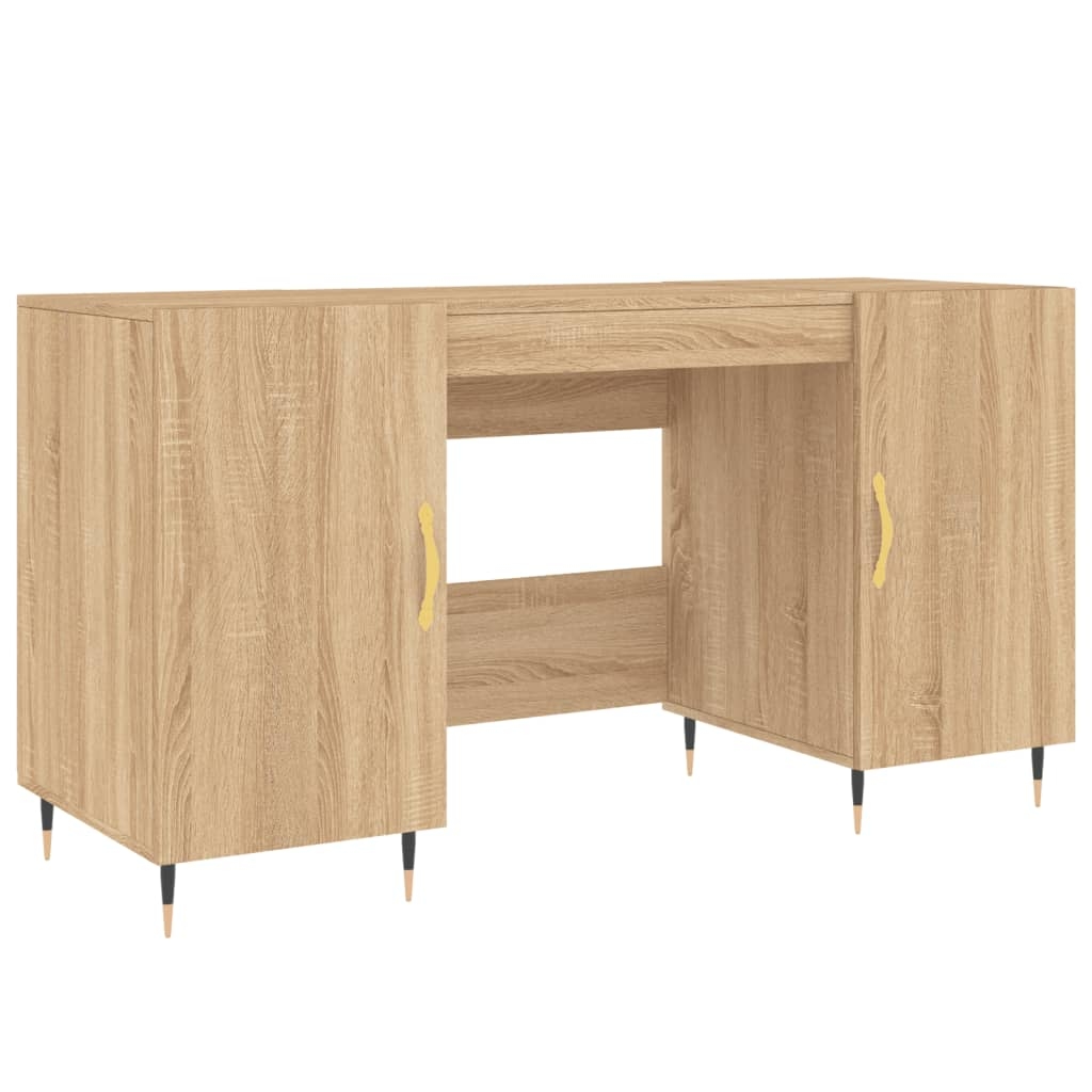 vidaXL Schreibtisch Sonoma-Eiche 140x50x75 cm Holzwerkstoff Image