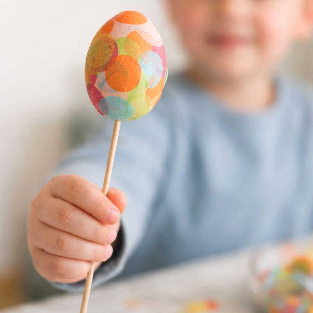 Kit di lavoretti pasquali - Lavoretti per bambini - Set fai da te di uova di Pasqua colorate