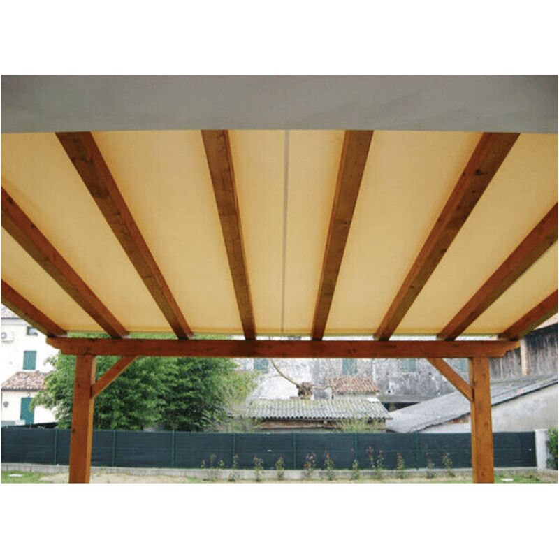 Far - Telo Copertura Vela Beige 2.8 X 3.8 Mt Per Pergola Pergolato 3 X 4 Mt 151ve