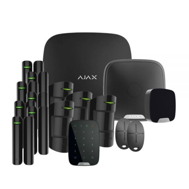Ajax Kit Antifurto Wireless Nero Hub2 Gsm(4g) + 4 Sensori + 7 Contatti + Tastiera - 51173 - 42963