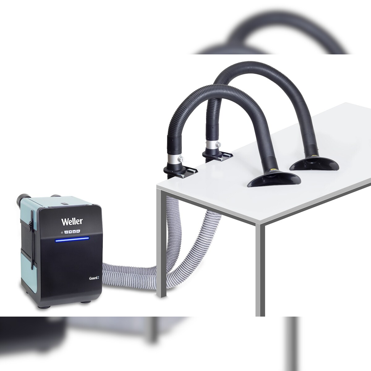 ZeroSmog Guard 2 Kit 2 Lötrauchabsaugung, 142W, 230V, mit Schläuchen, Absperrventil & ALFA-Düsen, Dual-Filtereinheit Image