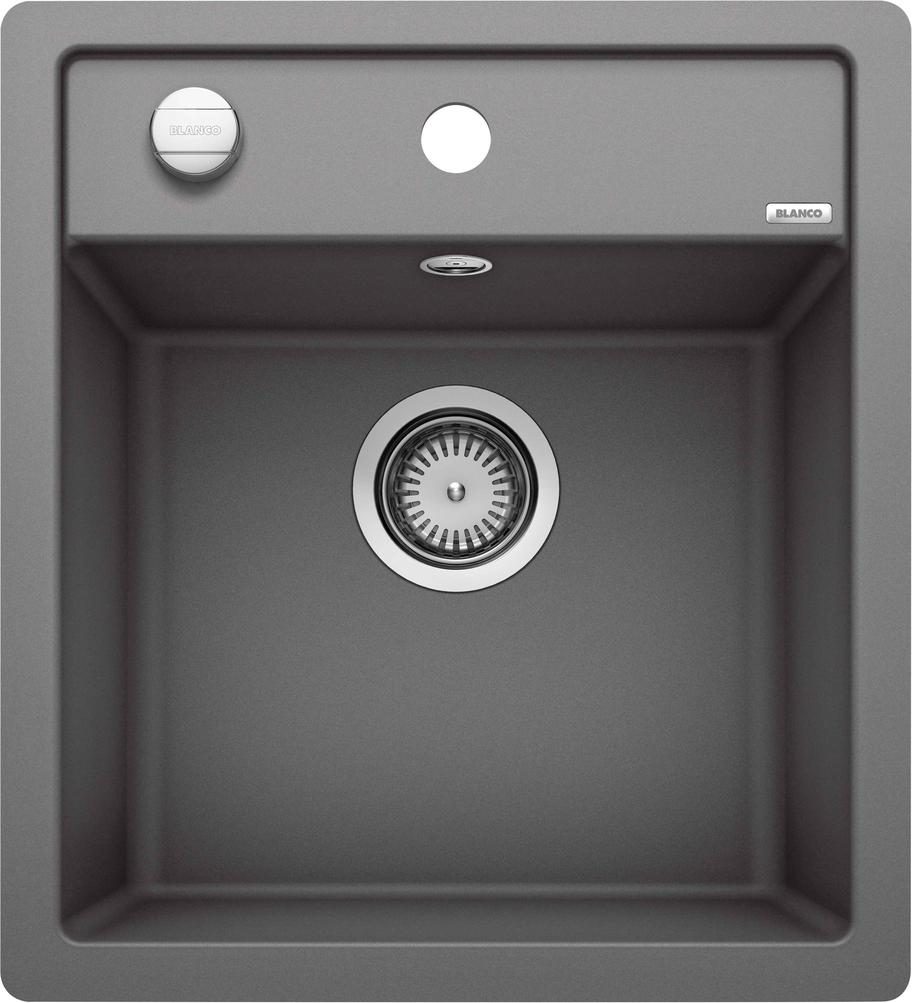 Granitspüle BLANCO "DALAGO 45-F", felsgrau, B:50cm H:19cm T:46cm, Verbundwerkstoff, Küchenspülen, erhältlich in mehreren Farben
