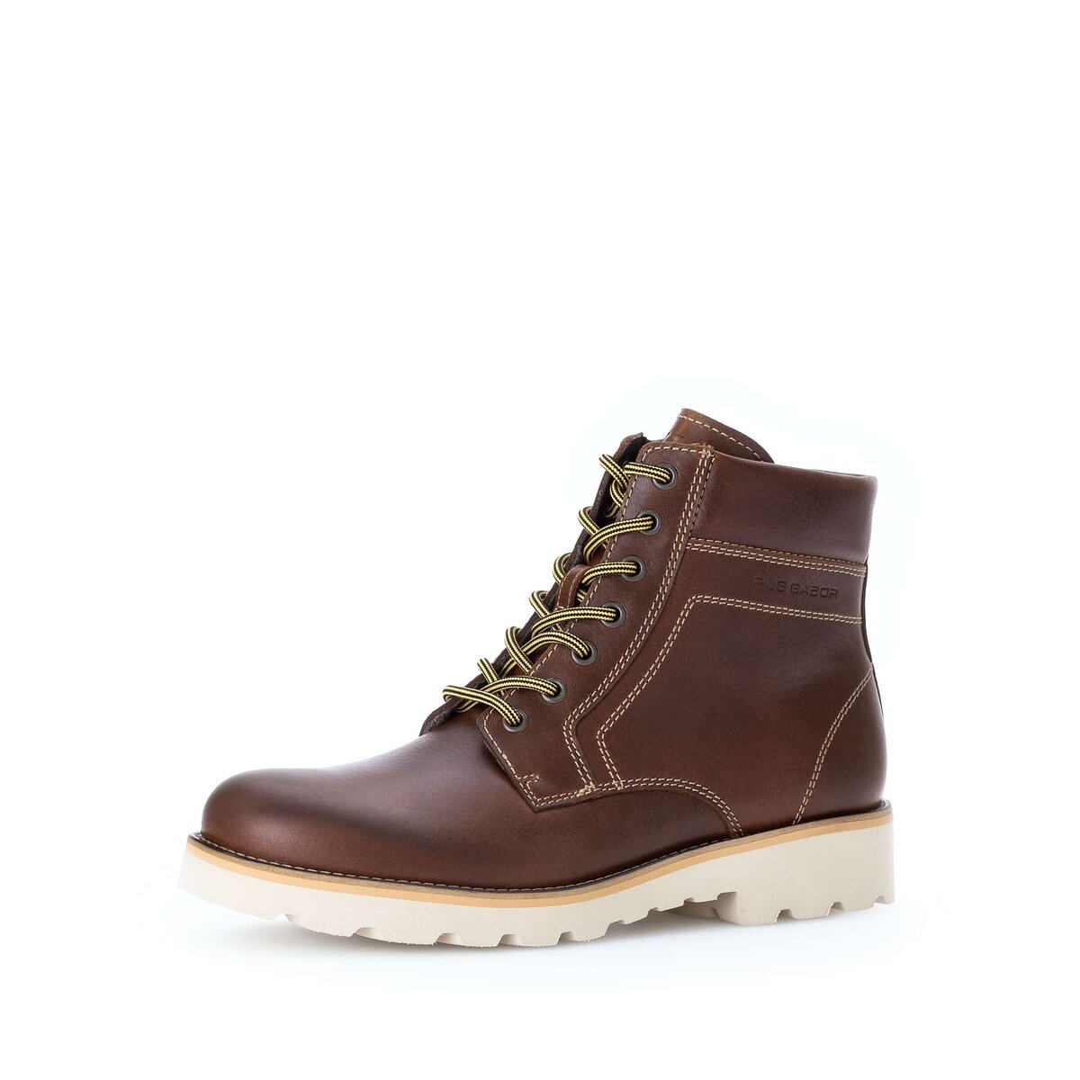 Stiefel GABOR "Gabor Boot Glattleder", Herren, Gr. 44,5, braun, Schuhe Stiefel