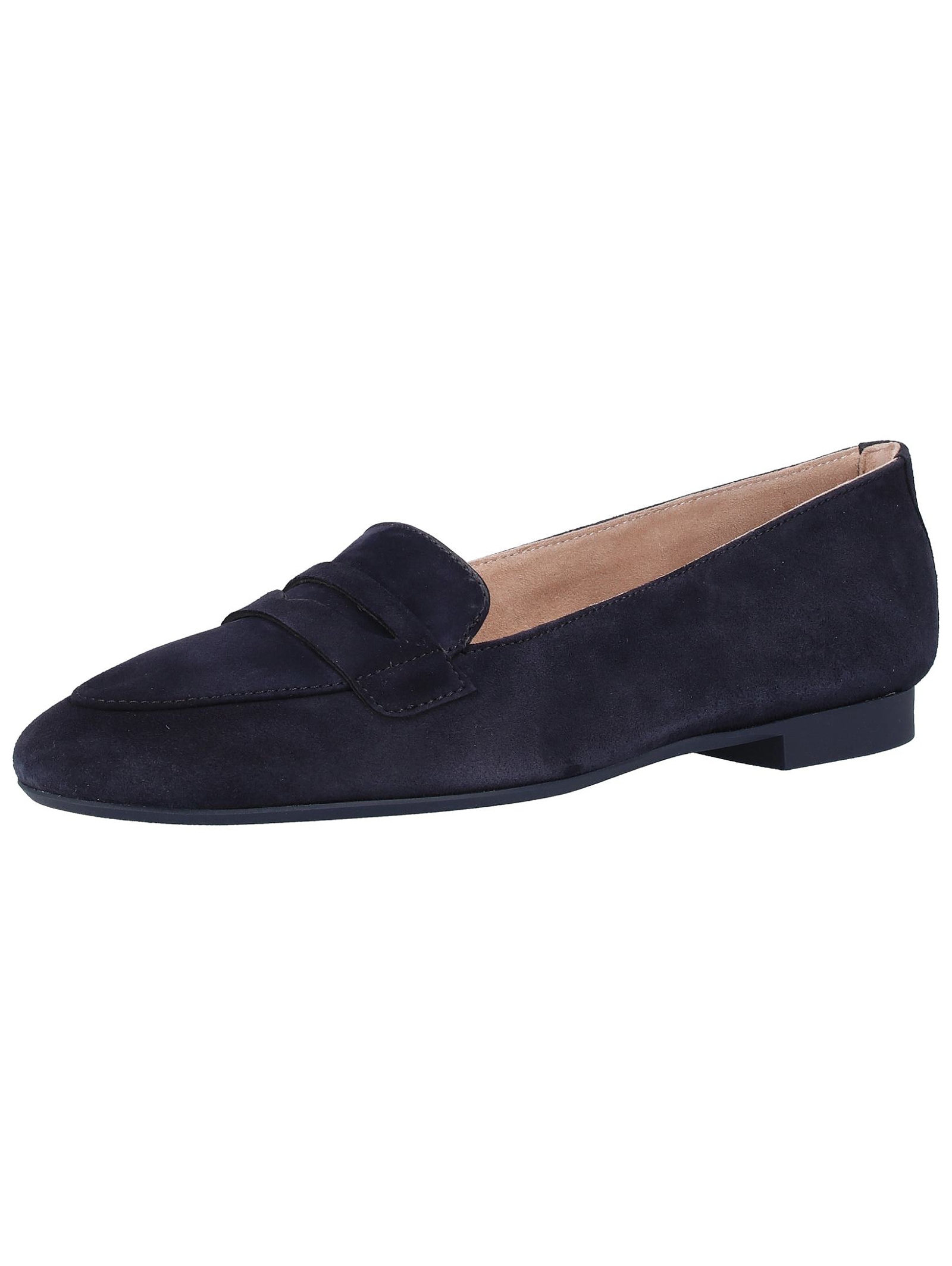 Slipper PAUL GREEN "Paul Green Slipper Leder", Damen, Gr. 42, blau, Leder, Schuhe Slipper